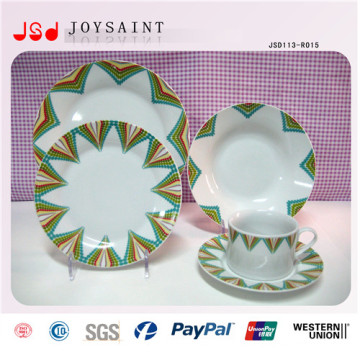 Art Stylistic Porcelain Dinner Plates for Restaurant